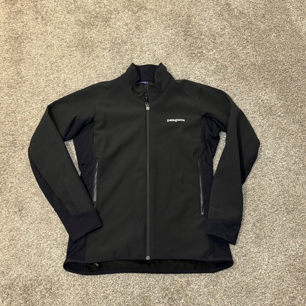 Patagonia Adze Hybrid Jacket Womens Medium Black Polartec Softshell 83455 0004